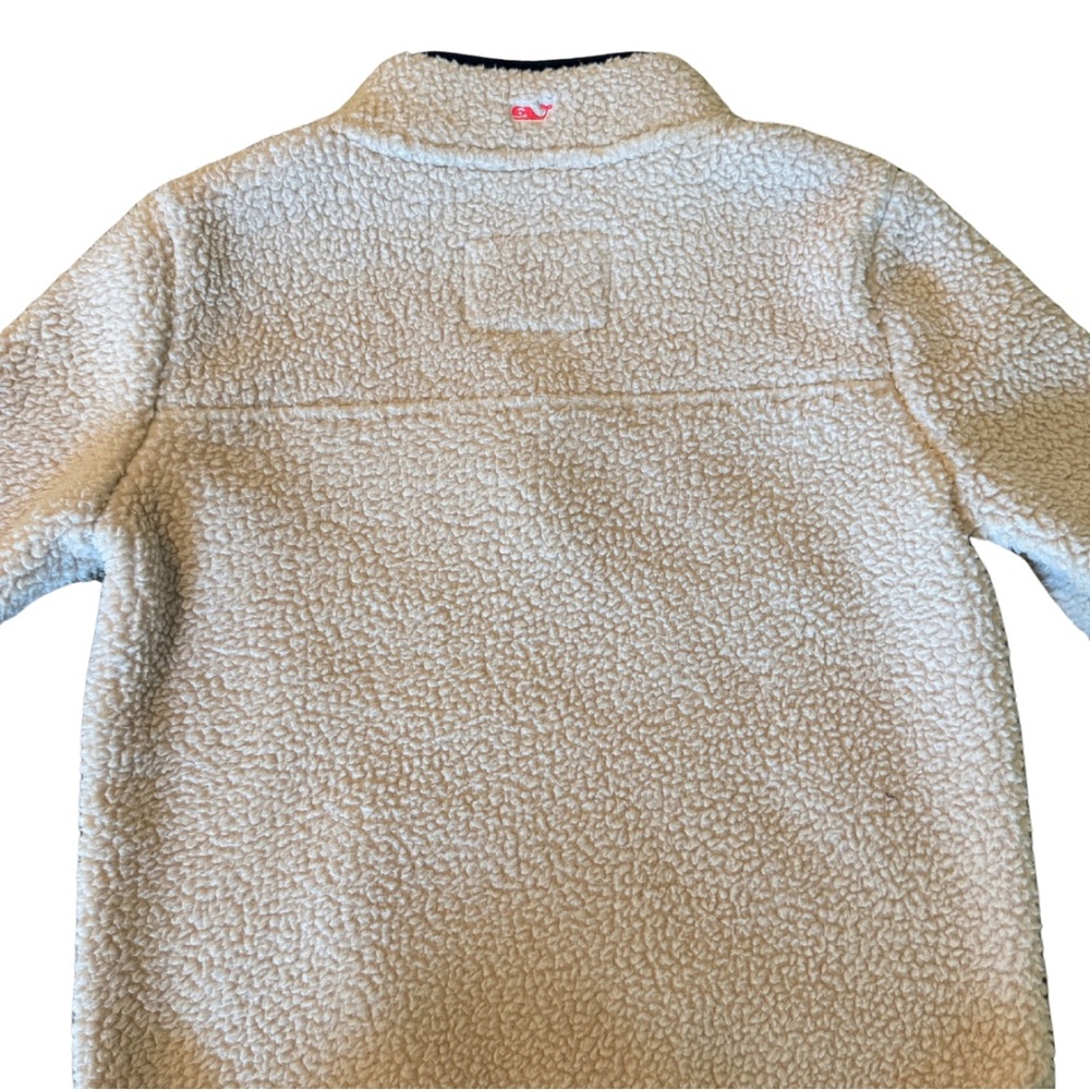 Vineyard Vines - Kids Cream Fleece Pullover w/ Pink Accents - Youth Small (6-7) - Picture 6 of 6